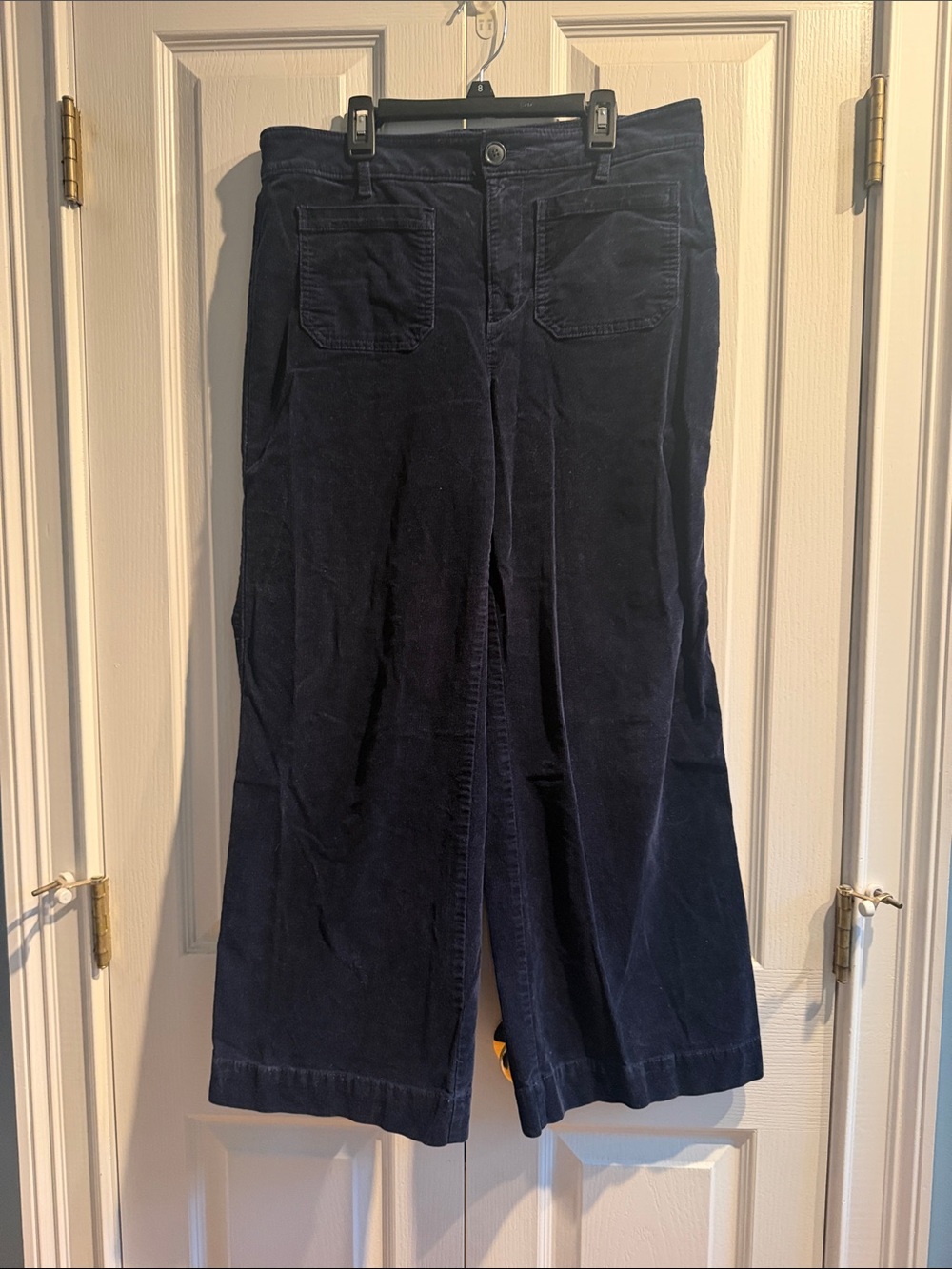 loft Women's Wide-Leg Corduroy Shorts in Navy